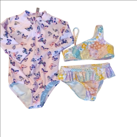 KENSIE GIRL & WONDER NATION, BATHING SUIT BUNDLE, GIRLS SIZE 3T. - Picture 1 of 10